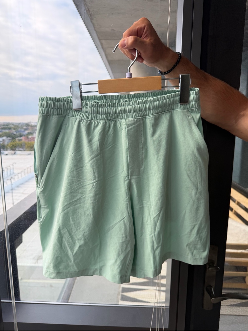 lululemon athletica Mint Green Men's Pace Breaker Athletic Shorts